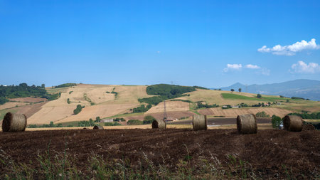 Rural landscape in Avellino province, Italy, at summerの写真素材