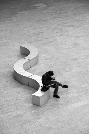 Citylife, modern park in Milan, Lombardy, Italy, in autumnの写真素材