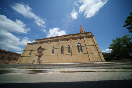 Historic buildings of Arezzo, Tuscany, Italy, at summer: Duomo