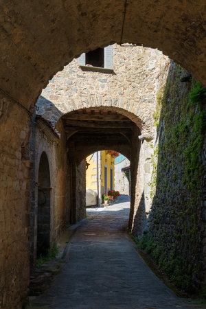Benabbio, old village near Bagni di Lucca, Tuscany, Italyの写真素材