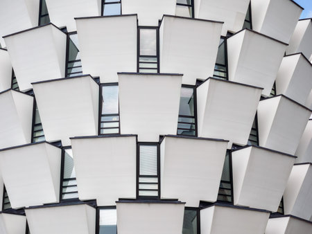 Le Pigne, modern buildings in Cinisello Balsamo, Milan, Lombardy, Italyの写真素材