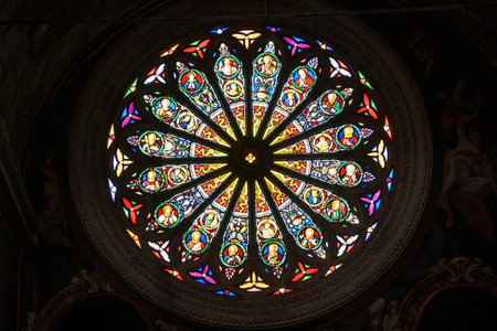 Interior of the historic Monza cathedral, Lombardy, Italy