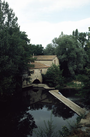 Rural landscape near Albi, Occitanie region, France, at summerの写真素材