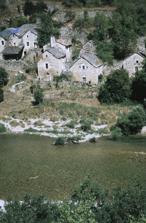 Gorges du Tarn, canyon in the Occitanie region, Franceの写真素材