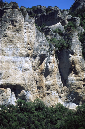 Gorges du Tarn, canyon in the Occitanie region, Franceの写真素材