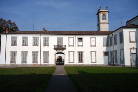 Villa Mirabello, historic building in Monza park, Brianza, Lombardy, Italyの写真素材