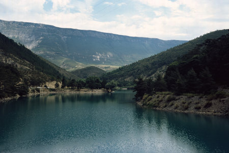 Gorges du Verdon, famous canyon in Provence-Alpes-Cote d Azur, France, at summerの写真素材