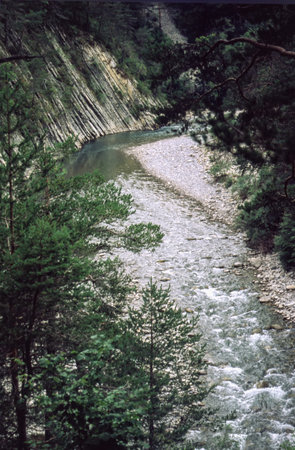 Gorges du Verdon, famous canyon in Provence-Alpes-Cote d Azur, France, at summerの写真素材