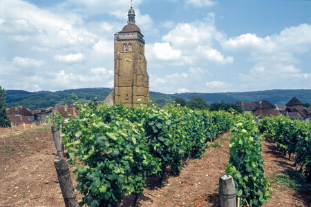 Arbois, rural village in Jura, Bourgogne-Franche-Comte, Franceの写真素材