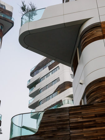 Citylife, modern commercial and residential district in Milan, Lombardy, Italy, with the Three...