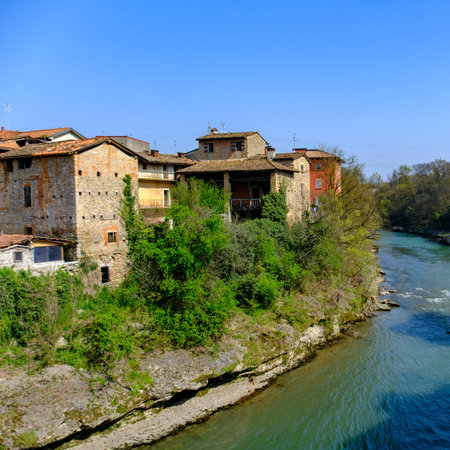 Brembate, historic town in Bergamo province, Lombardy, Italyの写真素材