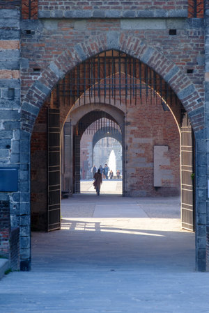 Castello Sforzesco, medieval castle in Milan, Lombardy, Italy