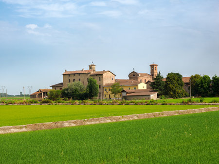 Rural landscape near Terranova, Casale Monferrato, Alessandria province, Piedmont, Italyの写真素材