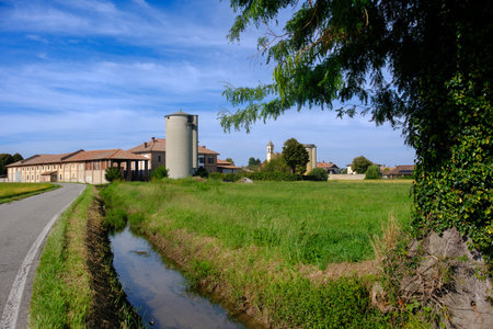 Barate, village near Gaggiano in Milan province, Lombardy, Italyの写真素材
