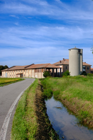 Barate, village near Gaggiano in Milan province, Lombardy, Italyの写真素材