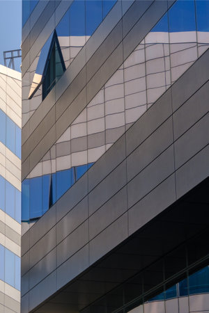 Modern residential buildings at Portello park in Milan, Lombardy, Italy