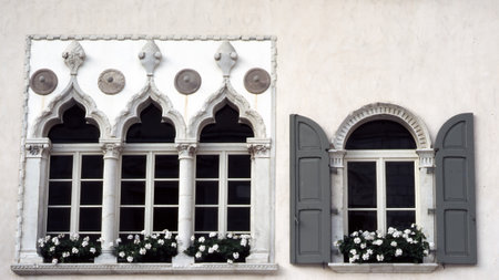 Venzone, Udine province, Friuli-Venezia Giulia, Italy: the medieval village restored after the...