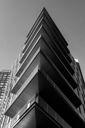 Modern buildings at Porta Nuova in Milan, Lombardy, Italyの写真素材