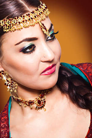 Beautiful young indian woman in traditional clothing