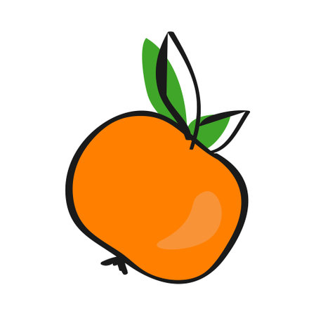 Flat Style Orange Vector illustration isolated on white backgroundのイラスト素材