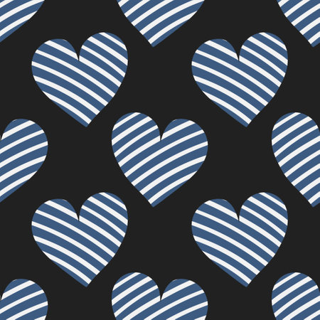 Abstract seamless vector pattern of love hearts. Design for use background Textile all over fabric...