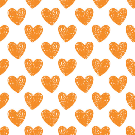 Abstract seamless vector pattern of love hearts. Design for use background Textile all over fabric print wrapping paper and others. Repeating texture surface pattern easy editのイラスト素材