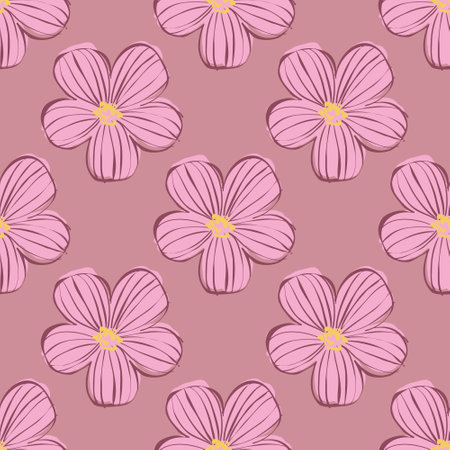 Floral Seamless vector illustration pattern background. Design for use all over textile fabric print wrapping paper and others. Vintage spring flower repeatable print designのイラスト素材