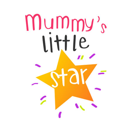 Mommy's day. Hand drawn lettering. Vector illustration.のイラスト素材