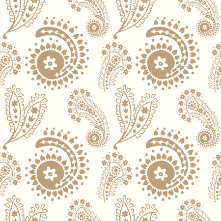 Seamless paisley pattern. Vector illustration. Vintage background.のイラスト素材