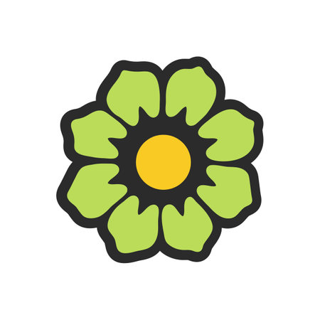 Cute flower icon vector isolated on white background for your web and mobile app designのイラスト素材