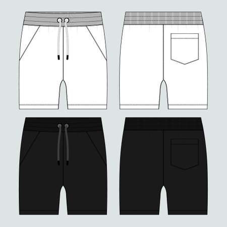 Men's sports shorts. Vector illustration of men's sports shorts.のイラスト素材