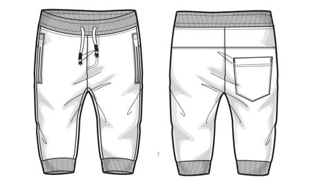 Vector illustration of men's sports shorts. Isolated on white background.のイラスト素材