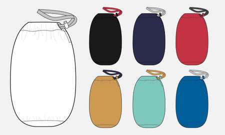 Illustration of a set of women's skirts in different colors.のイラスト素材