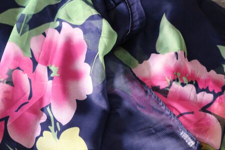 Fabrics with fantasy prints, wefts, warpの写真素材