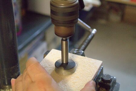 Column drill in motionの写真素材
