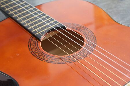 Classical guitar, detailの写真素材