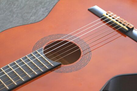 Classical guitar, detailの写真素材