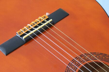 Classical guitar, detailの写真素材