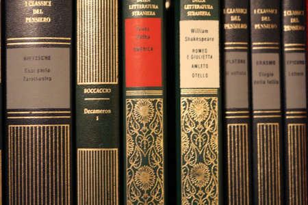 Library, overview of classic booksのeditorial素材