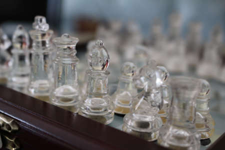 Chessboard and chess game pieces.の写真素材