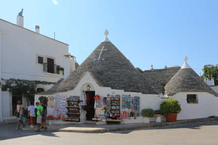 Trulli of Alberobello The trullo is a type of conical construction in traditional dry stone of central-southern Puglia. Trulli were generally built as temporary shelters in the countryside or permanのeditorial素材