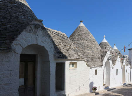 Trulli of Alberobello The trullo is a type of conical construction in traditional dry stone of central-southern Puglia. Trulli were generally built as temporary shelters in the countryside or permanのeditorial素材