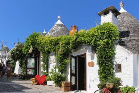 Trulli of Alberobello The trullo is a type of conical construction in traditional dry stone of central-southern Puglia. Trulli were generally built as temporary shelters in the countryside or permanのeditorial素材