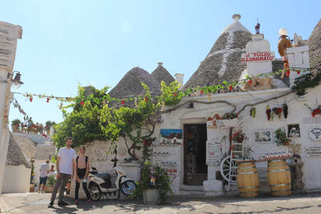 Trulli of Alberobello The trullo is a type of conical construction in traditional dry stone of central-southern Puglia. Trulli were generally built as temporary shelters in the countryside or permanのeditorial素材