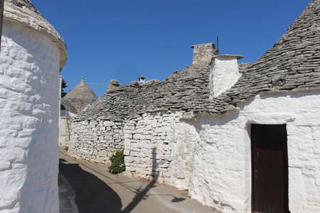 Trulli of Alberobello The trullo is a type of conical construction in traditional dry stone of central-southern Puglia. Trulli were generally built as temporary shelters in the countryside or permanのeditorial素材