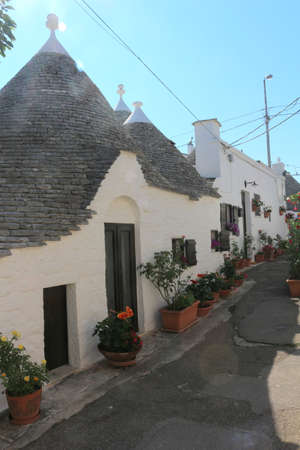 Trulli of Alberobello The trullo is a type of conical construction in traditional dry stone of central-southern Puglia. Trulli were generally built as temporary shelters in the countryside or permanのeditorial素材