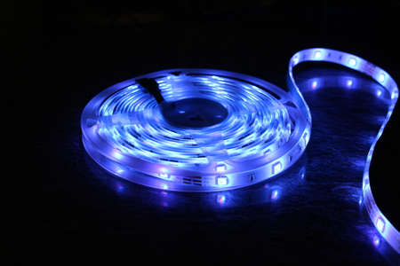 Multicolored LED strip, luminous ribbon for cold light interior lighting