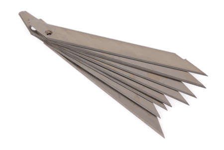 Cutter blade isolated on white backgroundの写真素材