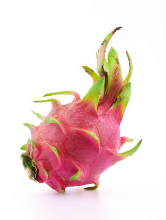 Dragon fruit isolated on white backgroundの写真素材