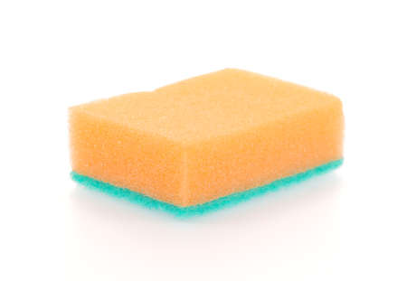 sponge isolated on a white backgroundの写真素材